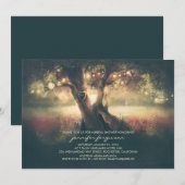 Invitation Arbre de lumières à cordes - Fête des mariées card (Devant / Derrière)