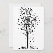 Invitation Arbre de mariage Cœurs Romantiques Chic (Dos)