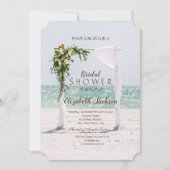 Invitation Arbre de mariage de plage Fleurs de douche de mari (Devant)