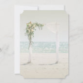 Invitation Arbre de mariage de plage Fleurs de douche de mari (Dos)