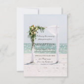 Invitation Arbre de mariage de plage Fleurs de réception (Devant)