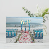 Invitation Arbre de mariage de plage RSVP (Debout devant)