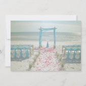 Invitation Arbre de mariage de plage RSVP (Dos)