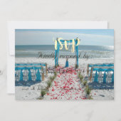 Invitation Arbre de mariage sur la plage  RSVP (Devant)