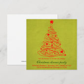 Invitation Arbre de Noël (Devant / Derrière)