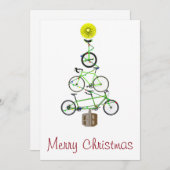 Invitation Arbre de Noël à vélo (Devant / Derrière)