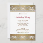 Invitation Arbre de Noël Argent et Or (Devant)