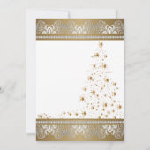 Invitation Arbre de Noël Argent et Or (Dos)