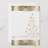 Invitation Arbre de Noël Argent et Or (Dos)