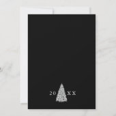 Invitation Arbre de Noël Argent Formel Soirée de Fêtes de l'e (Dos)