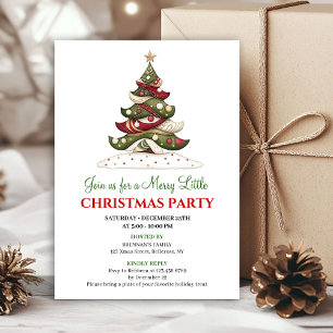 Invitation Arbre de Noël artistique chic célébration festive