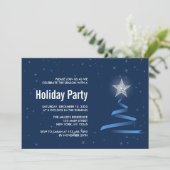 Invitation Arbre de Noël avec Fête des Fêtes de Snowflake (Debout devant)