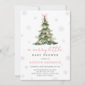 Invitation Arbre de Noël Bébé Fête Prénatale (Devant)