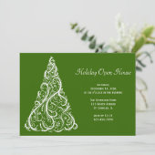 Invitation Arbre de Noël blanc sur la Maison ouverte des Vaca (Debout devant)