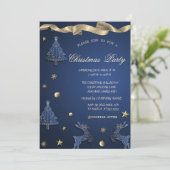 Invitation Arbre de Noël bleu, Reindeder Corporate Party (Debout devant)