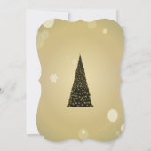 Invitation Arbre de Noël, Botte d'or, Fête de Noël de l'entre (Dos)