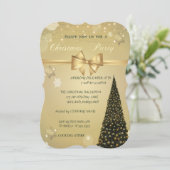 Invitation Arbre de Noël, Botte d'or, Fête de Noël de l'entre (Debout devant)