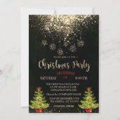 Invitation Arbre de Noël, Boules de Noël Compagnie fête (Devant)