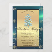 Invitation Arbre de Noël, Boules, Flammes de neige (Devant)