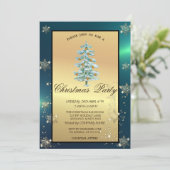 Invitation Arbre de Noël, Boules, Flammes de neige (Debout devant)