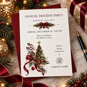 Invitation Arbre de Noël Bourguignon pour la Fête de Noël d'E