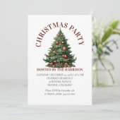 Invitation Arbre de Noël classique rétro (Debout devant)