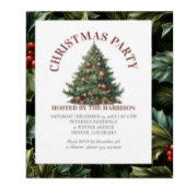 Invitation Arbre de Noël classique rétro