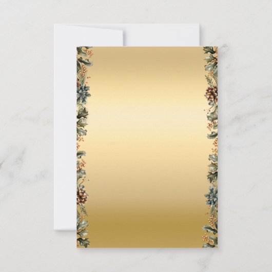 Invitation Arbre de Noël, cônes de pin Compagnie de Noël (Dos)