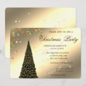 Invitation Arbre de Noël, Confetti, Fête de Noël d'entreprise (Devant / Derrière)