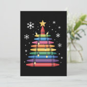 Invitation Arbre de Noël Crayon Art Professeur École Xmas (Debout devant)
