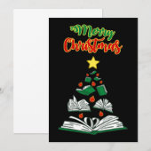 Invitation Arbre de Noël de bibliophile III (Devant / Derrière)