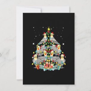 Invitation Arbre de Noël de Calopsitte Noël Maman Papa Oiseau