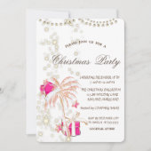 Invitation Arbre de Noël de palmier, Étincelle, Fête de Noël (Devant)