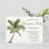 Invitation Arbre de Noël de palmiers, Fête de Noël d'ornement (Debout devant)