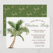 Invitation Arbre de Noël de palmiers, Fête de Noël d'ornement (Devant / Derrière)