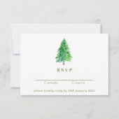 Invitation Arbre de Noël d'hiver Répondre gentiment mariage (Devant)