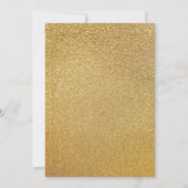 Invitation Arbre de Noël élégant avec fête de paillettes doré (Dos)