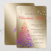 Invitation Arbre de Noël élégant cool Corporatif Noël (Devant / Derrière)