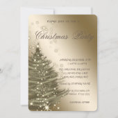Invitation Arbre de Noël élégant de luxe, fête de Noël (Devant)