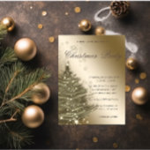 Invitation Arbre de Noël élégant de luxe, fête de Noël
