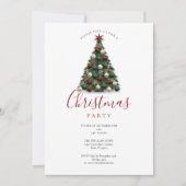 Invitation Arbre de Noël Élégant Fête de Fêtes (Devant)
