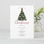 Invitation Arbre de Noël Élégant Fête de Fêtes (Debout devant)