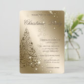 Invitation Arbre de Noël élégant, fête de Noël (Debout devant)