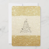 Invitation Arbre de Noël élégant, Glitterie, Fête de Noël (Dos)