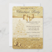 Invitation Arbre de Noël élégant, scintillant, fête de Noël (Devant)