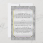 Invitation Arbre de Noël en or argenté | Snowflakes Party (Dos)