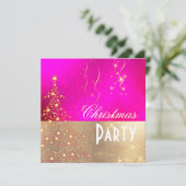 Invitation Arbre de Noël étincelant Hot+Flashy Rose Gold Trim (Debout devant)