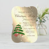 Invitation Arbre de Noël, Étincelle, Fête de Noël d'entrepris (Debout devant)