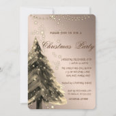 Invitation Arbre de Noël, Étincelle, Lumières, Fête de Noël (Devant)