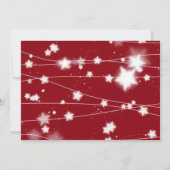 Invitation Arbre de Noël Étoiles brillantes Fête de Noël Maro (Dos)
